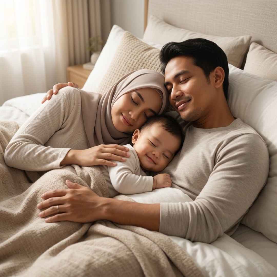 Keluarga tidur tenang